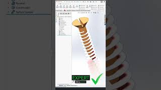 SolidWorks Pro vs SolidWorks Expert Wood Screw  Iregular Threads solidworks [upl. by Leddy590]