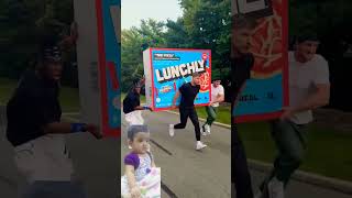 Running with bigger and biggest lunchlymrbeast baby cute baby [upl. by Scevour938]