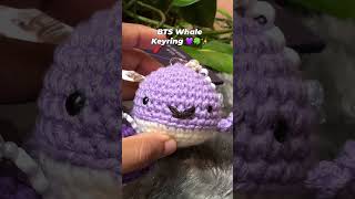 Borahae whale keychains bts btsarmy crochet crocheting smallbussiness handmadecrochet shorts [upl. by Eibot]