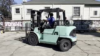 Lot 0106 Mitsubishi FG40K 7600lb Propane Forklift [upl. by Mallen]