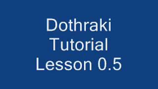 Dothraki Tutorial Lesson 05  Epenthesis [upl. by Curtis]