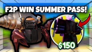 💥How to F2P WIN SAND ISLES in Toilet Tower Defense Summer Pass💥 [upl. by Ayoras]