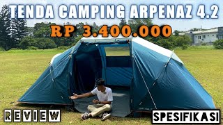 SPESIFIKASI DAN REVIEW TENDA CAMPING QUECHUA ARPENAZ 42 tendacamping camping review [upl. by Alyek]