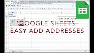 Google Sheets Smart Chips to Easily Add Addresses with Map Previews [upl. by Sibeal]