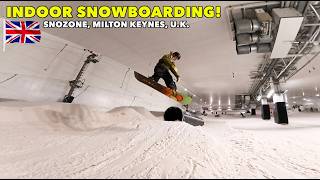 🇬🇧 UK INDOOR Snowboard Park is CRAZY SNOZONE Milton Keynes [upl. by Assila183]