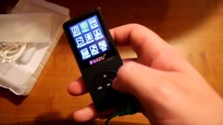 RUIZU X02 digital ultrathin mp3 player unboxing and first look [upl. by Brook]