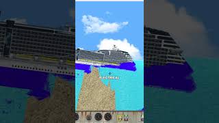 The Royal Caribbean Ship Vs GIANT Underwater Rock  Floating Sandbox [upl. by Haliak]