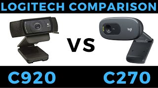 Logitech C920 vs C270 Webcam Review amp Comparison  Video and Mic Test [upl. by Lindberg813]