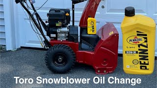 Toro Snowblower oil change  Any model [upl. by Adlog209]