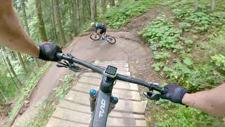 Riding the new Scott Spark 900 down a black downhill track [upl. by Epillihp]