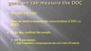 Dissolved Organic Carbon DOC analysis [upl. by Seaden]