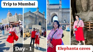 Mumbai  1st day Gateway of India Taj hotel  Elephanta caves by ferry ride🤩 mumbai travel trip [upl. by Lehplar]