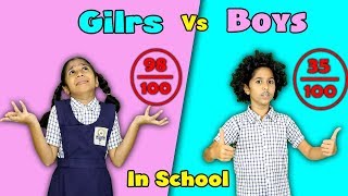 Girls Vs Boys In School Funny Video  Paris Lifestyle Moral Story [upl. by Sevik]