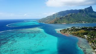 Best of Tahiti 3 Hours of Scenic Drone Footage with Beach Wave Sounds [upl. by Eemyaj526]