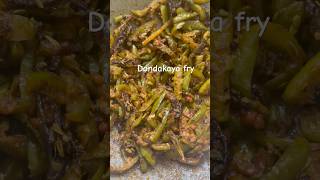 Dondakaya fry with only one tbsp oil amp with secret ingredient  Healthy Tindora fry  Ivy gourd fry [upl. by Ynnaffit582]