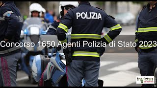 Concorso 1650 Allievi Agenti Polizia di Stato 2023 [upl. by Hnim795]