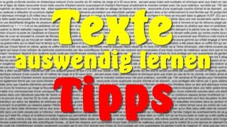 Tipps zum Texte auswendig lernen [upl. by Anneis]