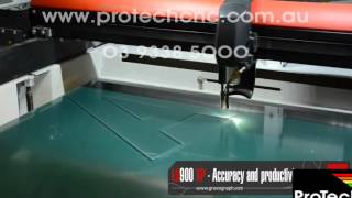 GRAVOGRAPH LASER ENGRAVER  quotLS900XP Engraving Singnagequot  PROTECH CNC  03 9338 5000 [upl. by Enirrok]