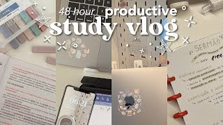 48HOUR productive study vlog 📓6am mornings studying productive days [upl. by Eremaj]