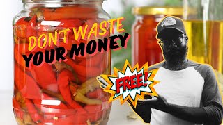 How to make pickled peppers for FREE  in 3 minutes [upl. by Mcguire433]