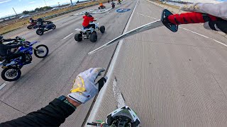 Fast 100 Motorcycle Stunt Ride In Denver [upl. by Wohlen]