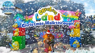 CBeebies Land CHRISTMAS Virtual Tour at Alton Towers Dec 2023 4K [upl. by Oirretna]