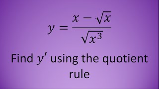 The Quotient Rule  Example 2 [upl. by Ydisahc]