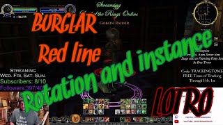 LOTRO BURGLAR red line Rotation and Instance [upl. by Bergstrom]