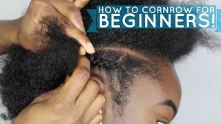 How to braidcornrow FOR BEGINNERS [upl. by Raf]