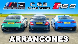 BMW M3 vs AMG C63 Black vs Audi RS5 ARRANCONES [upl. by Liesa]