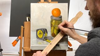 How to paint reflective metal clear glass and liquid  painting demo by Aleksey Vaynshteyn [upl. by Onofredo578]