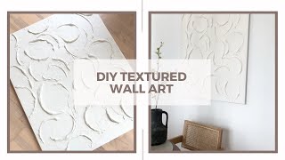 DIY Textured Art  DIY Plaster Wall Art  Modern Abstract Painting [upl. by Atibat]