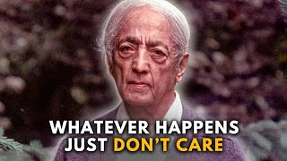 When Jiddu Krishnamurti Shocked His Audience The Philosophy Of Not Caring [upl. by Nylcaj]