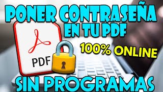 ➡️ Cómo PONER CONTRASEÑA a PDF Proteger Archivo PDF ➜ Sin Programas Fácil y Gratis 2024 [upl. by Nwahsyt801]