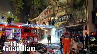 China blast at Yinchuan barbecue restaurant kills dozens [upl. by Alvita353]