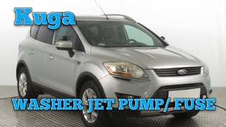 ford kuga washer jet not working pump  bottle and fuse [upl. by Bully]