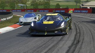 Koenigsegg Jesko vs SSC Tuatara vs Hennessey Venom F5 vs Bugatti Chiron at Bathurst [upl. by Siriso]