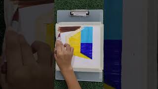 Easy drawing with Masking tape●trending viral art artist drawing maskingtape tape youtube [upl. by Fryd]