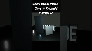 Does Dark Mode save Phones Battery tech [upl. by Irodim387]