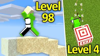 Minecraft IMPOSSIBLE 200 IQ Plays From Level 1 to Level 100 [upl. by Shreeves]