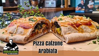 Vegane Pizza Calzone quotArrabbiataquot Schnell Gesund Oberlecker [upl. by Anette]