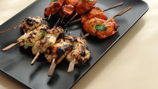 Vaříme beze zbytku Recept na kuřecí špízy v jogurtové marinádě tandoori a tymián [upl. by Hare]