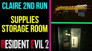 Supplies Storage Room Puzzle 2nd Run  RESIDENT EVIL 2 REMAKE [upl. by Adyht]