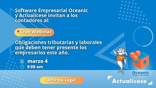 Obligaciones tributarias y laborales que deben tener presente los empresarios este año [upl. by Maighdlin]