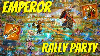 Crazy Emperor Rally Party with DW Family Burning and Zeroing ALL  Lords Mobile [upl. by Ahseinod]