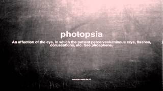 What does photopsia mean [upl. by Atinad964]