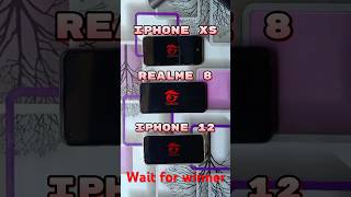 Realme8 VS iPhone 10vs12☠️😱shortfeed shortsviralshort [upl. by Hiram]