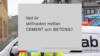 Vad är skillnaden mellan cement och betong [upl. by Pillihp]