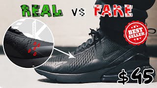 NIKE AIR MAX 270 Triple Black REAL vs FAKE [upl. by Junia402]