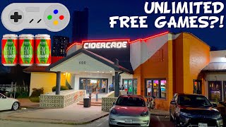 Cidercade Austin  UNLIMITED FREE ARCADE GAMES [upl. by Temme109]